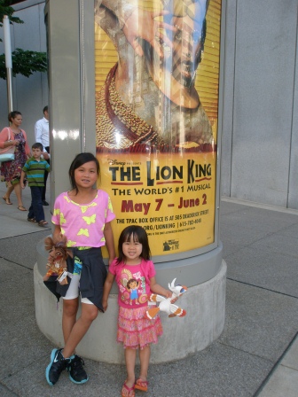 Kasen and Karis at the Lion King